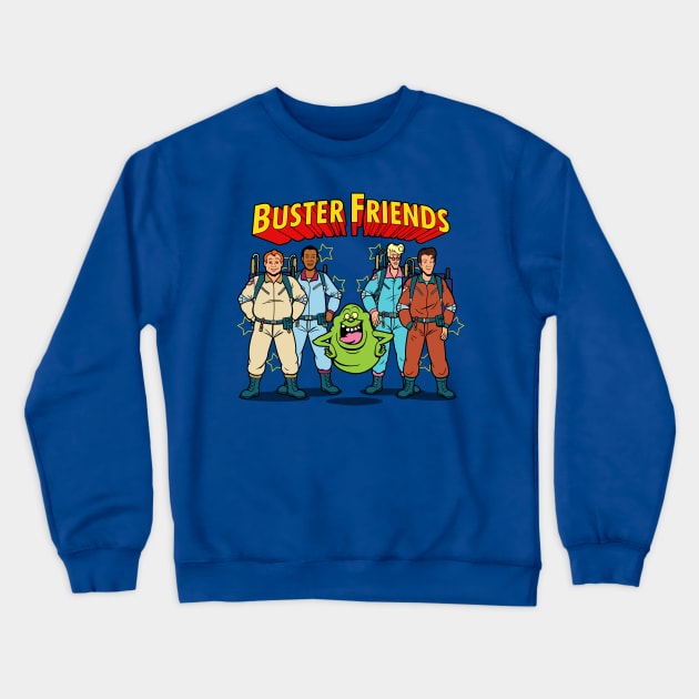 Retro 80's Funny Superhero Mashup Cartoon Crewneck Sweatshirt by BoggsNicolas